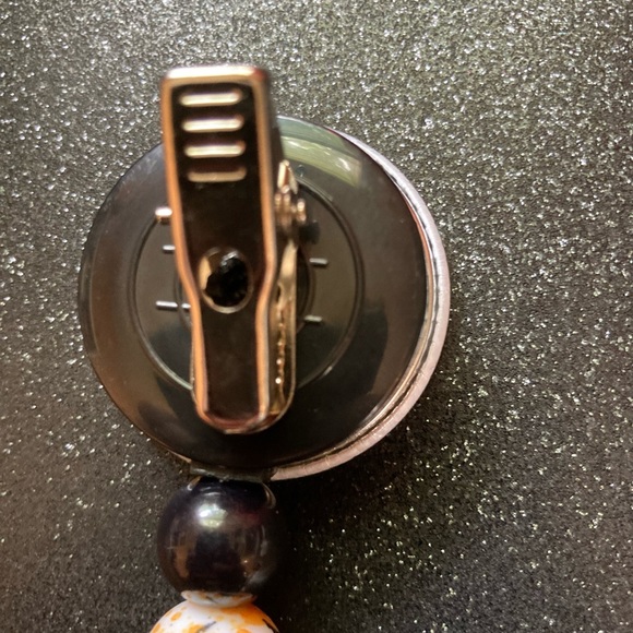 Happy Halloween Witch ID Badge Reel w/Beads - Picture 3 of 3